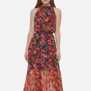 VINCE CAMUTO - Chiffon Floral Maxi Dress - Size 14